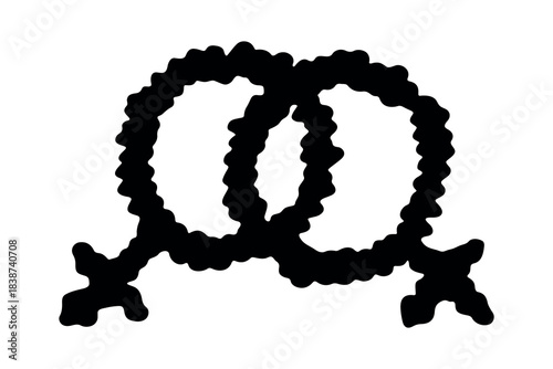 Hand drawn lesbian identity sign Symbol used to represent sex and gender