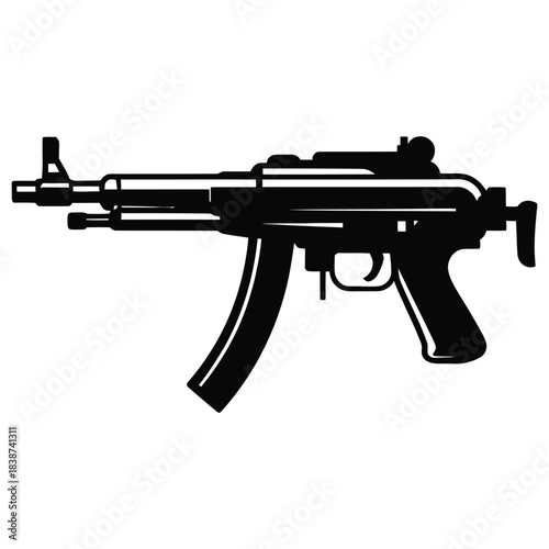 assault rifle vector illustration