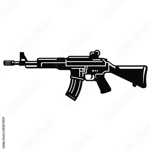 assault rifle vector