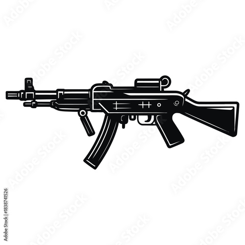 assault rifle vector illustration