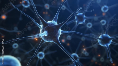 Neurological 3D Animation of Brain Neurons Fading and Dying Alzheimer Concept Medical Health Education Video