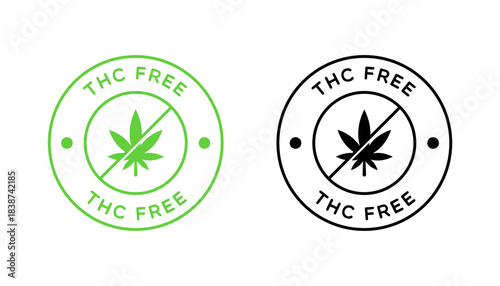 Vector THC Free Badge Label