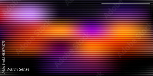 Warm Sense Abstract Gradient with Horizontal Lines and Soft Glow