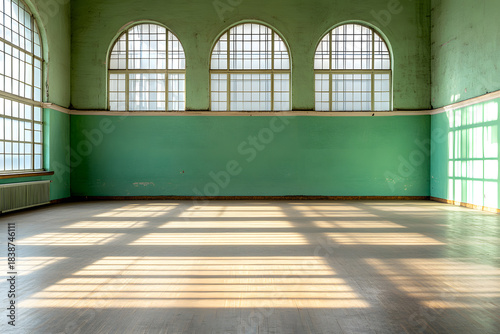 empty room with wooden floor