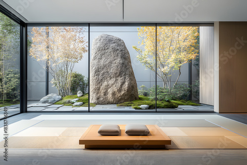 modern living room with fireplace