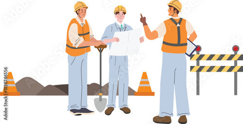 Construction Team Discussing Project Plans