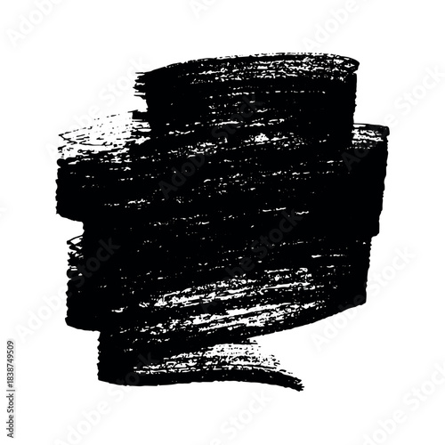 Brush paint stroke texture swatch Hand painted background Ink scribble dab clipart Paint smudge for tags and stamps design