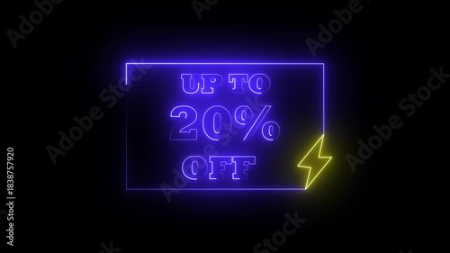 Up to 20% Off Sale Animation | Maximum Discount Promo & Percentage Offer Graphics.