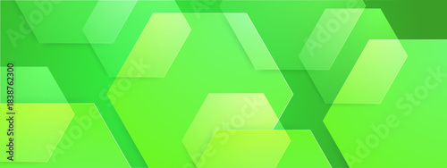 stylish green gradient geometric abstract layered background