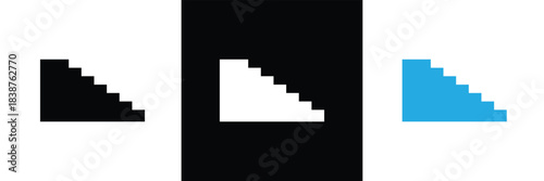 Background staircase or steps. Ladder, symbol of rise, upward movement or advancement in work. Steps denoting development, knowledge and skills or improvement. Vector illustration. EPS 10 .