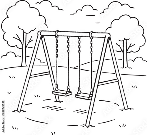 Playground swing set