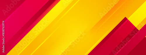 Simple red and yellow geometric abstract background