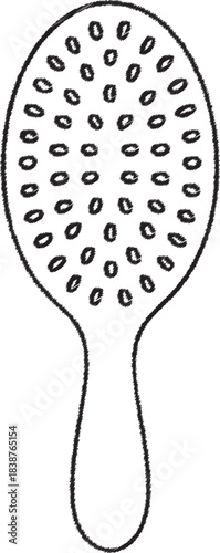 Oval paddle hairbrush