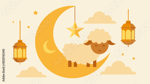 Kaaba in Mecca Illustration – Islamic Holy Site with Grand Mosque