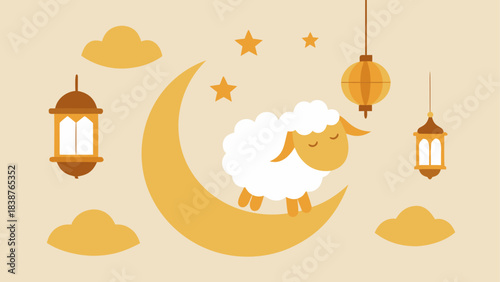 Kaaba in Mecca Illustration – Islamic Holy Site with Grand Mosque