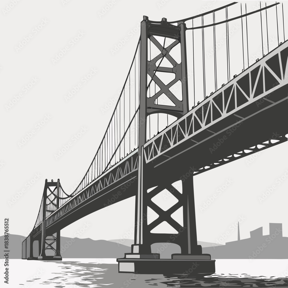 Fototapeta premium The Pixel Rift Bridge