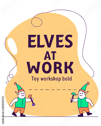  t shirt design elves at work in playful 