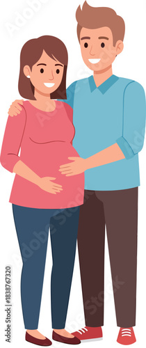 Happy Expectant Couple Expecting Baby Together.