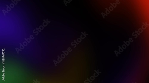 Abstract glowing neon light streak rays colour flow gradient shape 4k light leaks effect graphics motion. Glowing blue orange red colour flow smooth gradient shape 4k video.