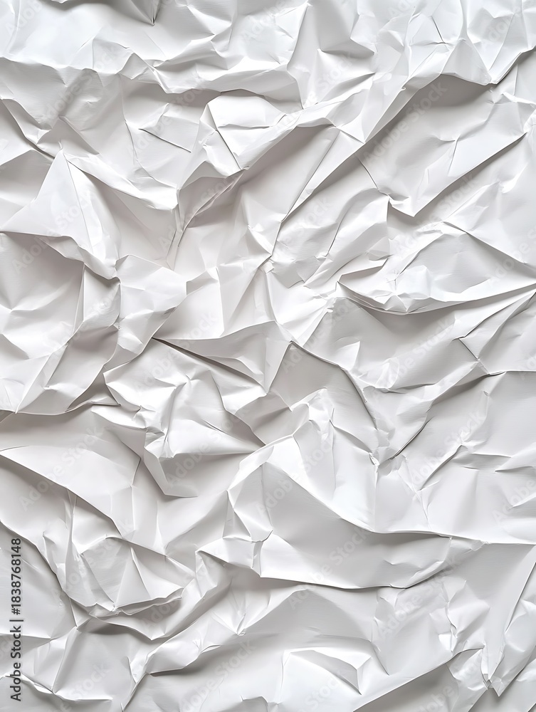 Obraz premium Abstract Crumpled White Paper Texture Background