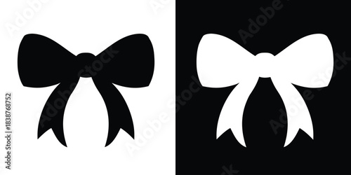 Coquette bow vector silhouette, Ribbon coquette bow SVG, Ribbon SVG, Bow clipart