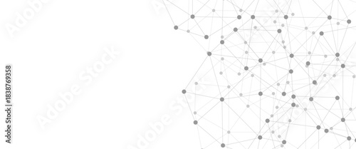 Abstract plexus background with connecting dots and lines. Global network connection