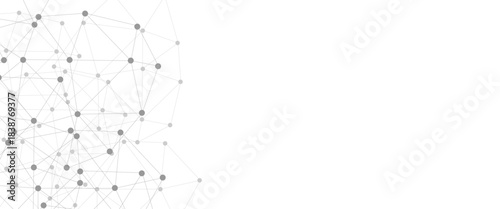 Abstract plexus background with connecting dots and lines. Global network connection