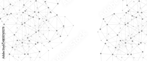 Abstract plexus background with connecting dots and lines. Global network connection, digital technology and communication concept.