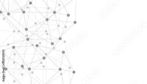 Abstract plexus background with connecting dots and lines. Global network connection, digital technology and communication concept.