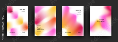 abstract gradient background template. trendy Minimalist style posters with dark concept. Modern wallpaper design for social media, brochure, flyer, banner