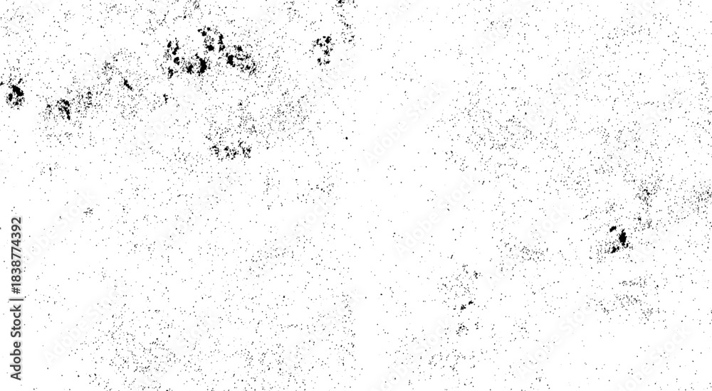 Fototapeta premium Distressed black texture. Dark grainy texture on white background, Rusted white effect. Grunge design elements. Vector illustration.