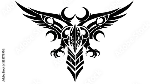Tribal eagle tattoo design