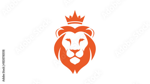 Stylized lion with crown logo