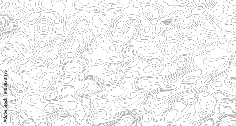 Fototapeta premium Abstract topographic contours map background. Topography lines, circles background. Topographic map Patterns, Topographic map and place for texture.