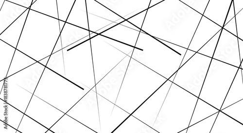 Abstract white background with random black lines, line, black and white, tone, squares, triangle, rectangle, shape, white.