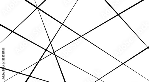 Abstract white background with random black lines, line, black and white, tone, squares, triangle, rectangle, shape, white.