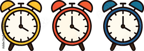 Vector Illustration of a Classic Alarm Clock