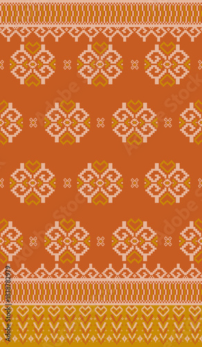 beautiful pixel tribal pattern inspired by each native pixel fabric like wayuu African native American southeast Asian traditional textile Thai silk pattern Aborigine Australian and Columbian fabric