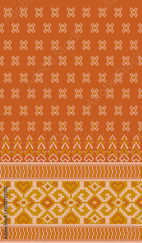 beautiful pixel tribal pattern inspired by each native pixel fabric like wayuu African native American southeast Asian traditional textile Thai silk pattern Aborigine Australian and Columbian fabric