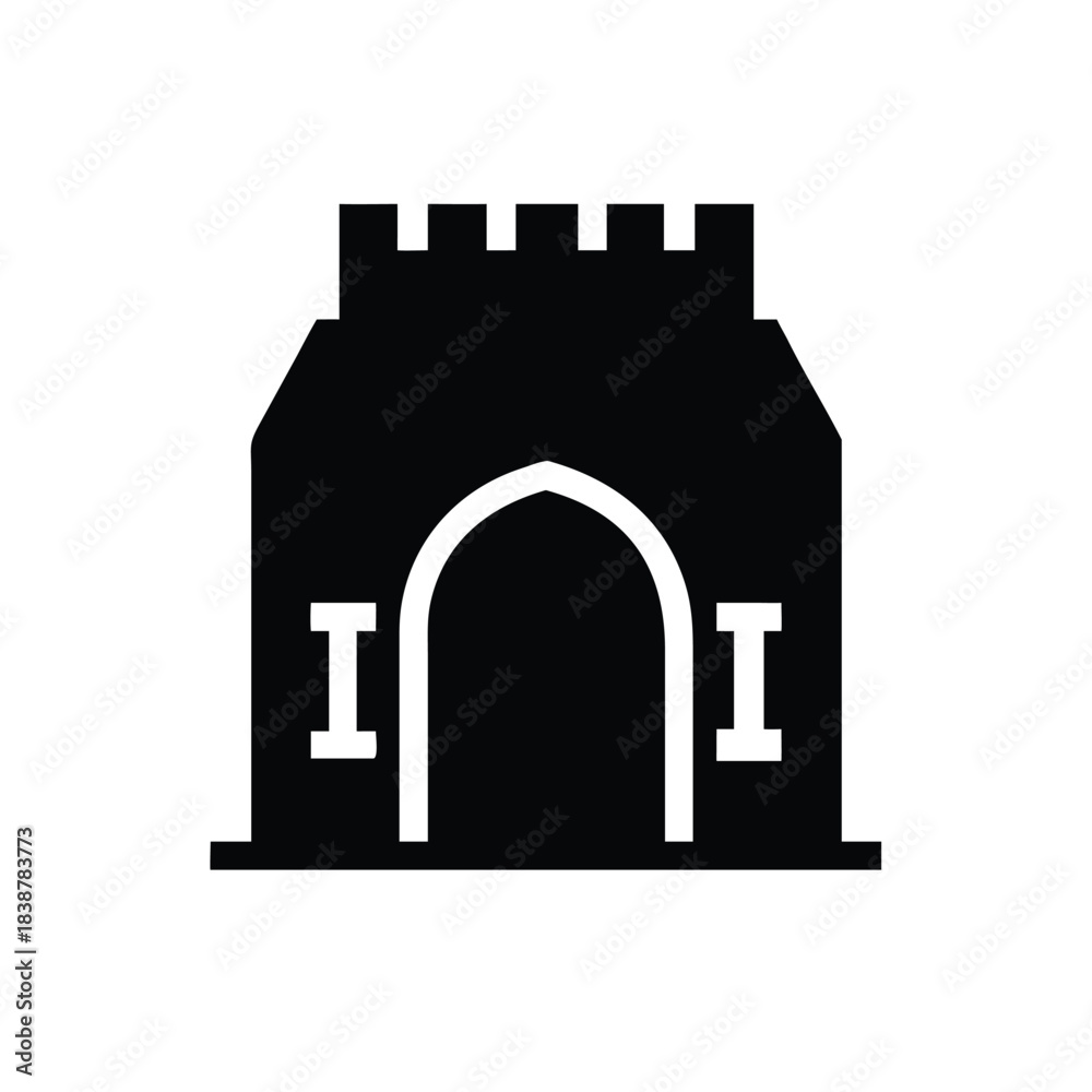 Fototapeta premium Castle Silhouette Icon