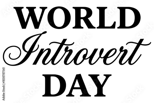 vector illustration of Introvert Day,
World Introvert Day, Celebrate the Quiet & Thoughtful