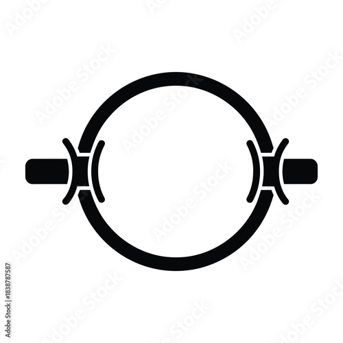 Ab roller for core exercise and fitness silhouette