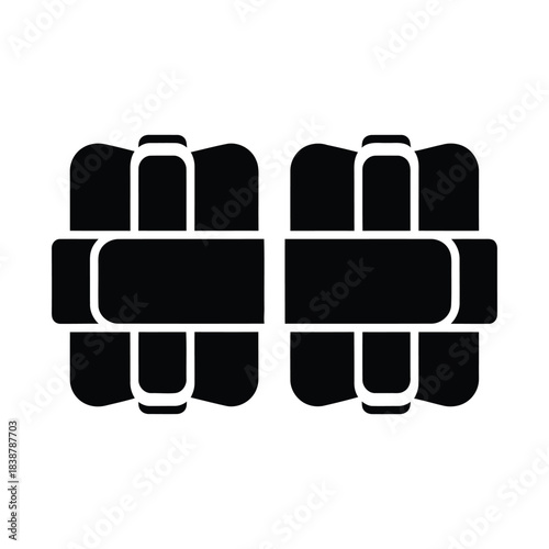 Ankle weight pair for resistance and leg training icon