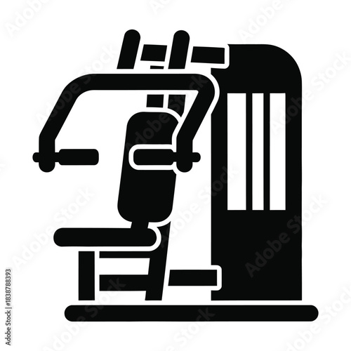 Shoulder press machine for strength and gym training icon