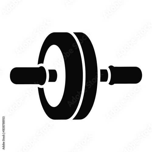 Ab roller for abdominal exercise and core workout icon