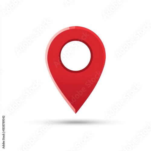 Simple red map pin icon with drop shadow Free Download Simple red map pin icon with drop shadow - GFXLoad