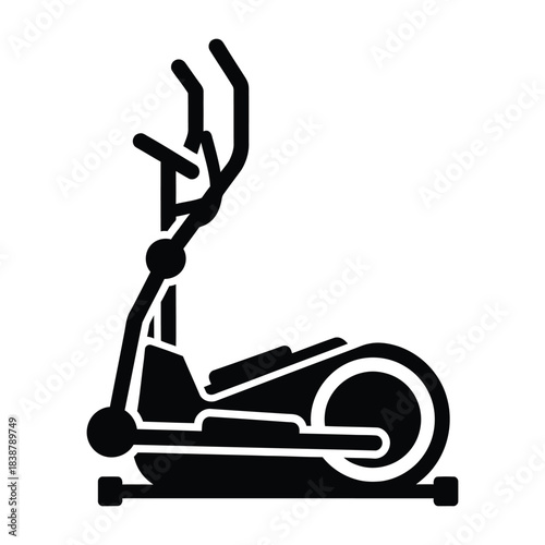 Elliptical machine for cardio and cross training silhouette