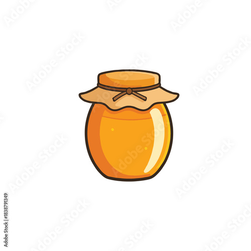 Delicious golden honey in a jar illustration symbolizing nature's sweetness and organic goodness