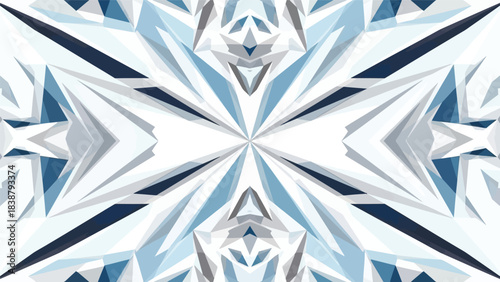 Abstract Seamless Geometric Crystal or Ice Pattern Background