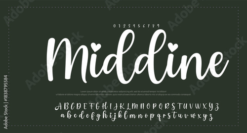 letter design with signature font style 